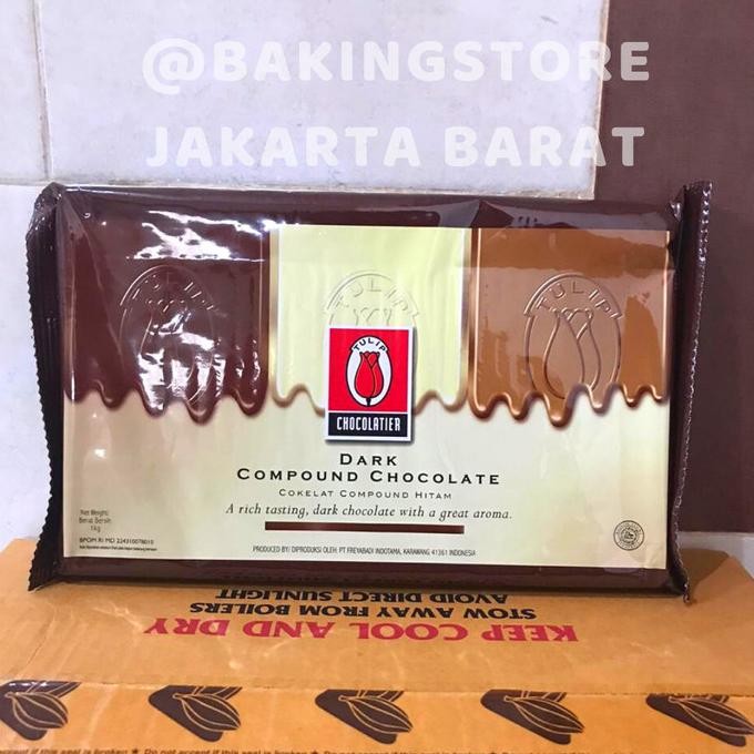 

Coklat tulip dark chocolate compound | cokelat batang murah 1 kg liquid