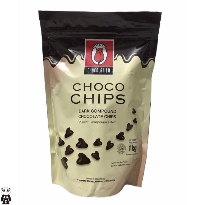 

Coklat Chip Compound Hitam Tulip 1Kg Dark Compound Choco Chips liquid