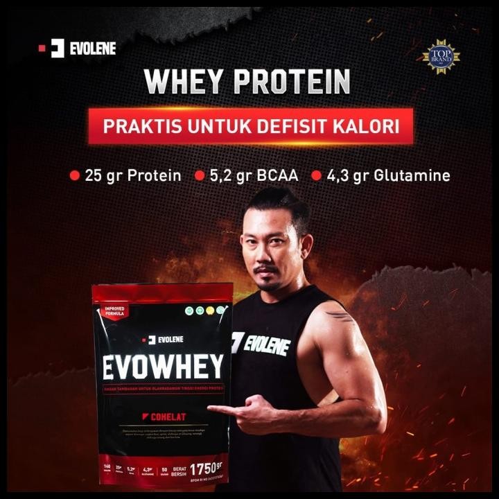 Terlaris Evolene Evowhey Whey Protein Isolate & Concentrate 50 Sachet 1.75 Kg Good Quality