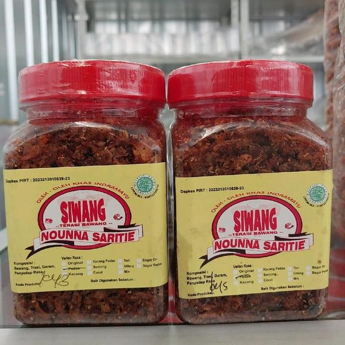 

Murah Paket 2 Toples Siwang Nounna Saritie Oleh-Oleh Khas Indramayu Bawang Goreng Terasi - Food