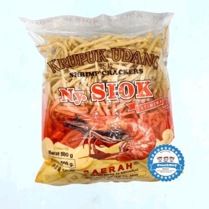 

Promo Kerupuk Udang Ny Siok Oval / Stik Keripik 500 Gr