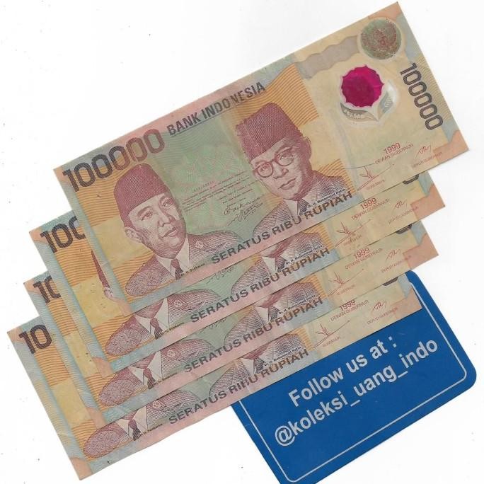 TERSEDIA Termurah Uang Kuno 100000 Polymer Plastik 1999 Ekonomis