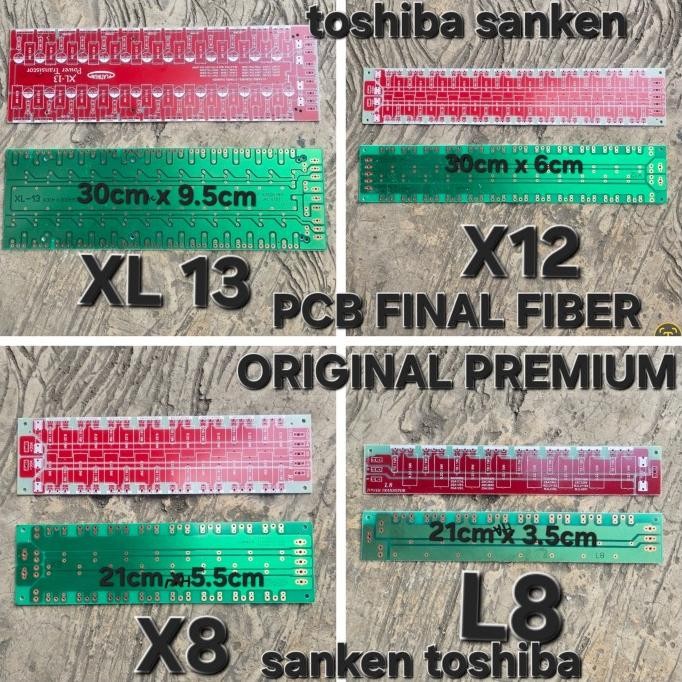 Update ORIGINAL PREMIUM FIBER FINAL PCB  LINE TRANSISTOR TOSHIBA SANKEN TIP MJL PARAREL FINAL POWER 