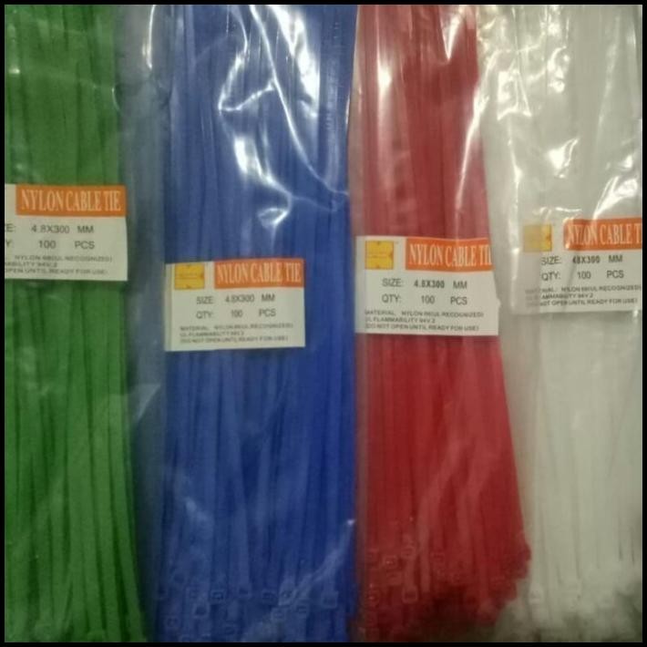 

Warna Hijau 100Pcs Cable Ties Kabel Ties Tali Kabel 25Cm 250Mm 25 Cm