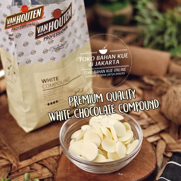 

Van Houten White Coin 250gr Chocolate Compound Cokelat Putih Rasa Susu liquid