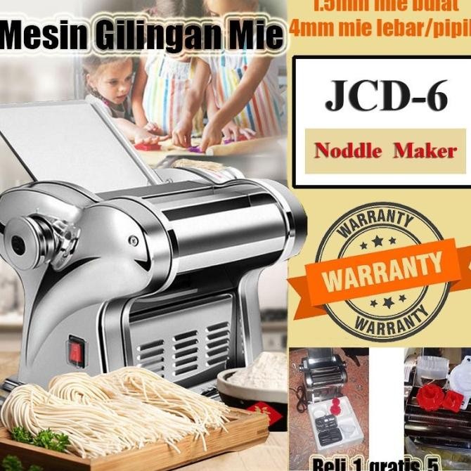 Mesin Giling Gilingan Penggiling Adonan Pembuat Mie Ayam Pipih Kue Bawang Stainless Otomatis Listrik