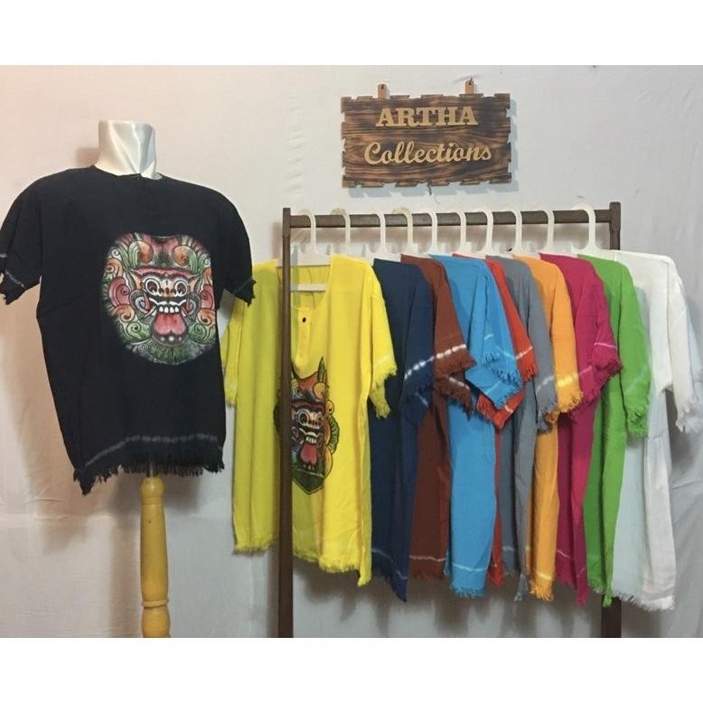 {{ Kaos Barong Polos Bali Baju Barong Pria & Wanita Kaos Rayon Tebal Ready }}