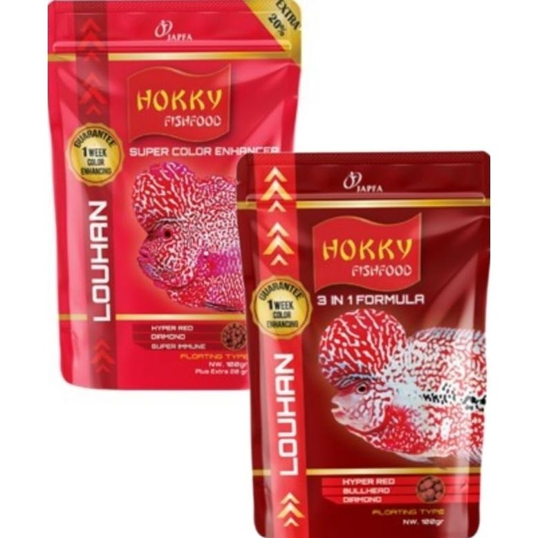 HOKKY LOUHAN SUPER COLOR / HOKKY LOUHAN 3IN1 FORMULA / 100GR / HOKKY PAKAN IKAN LOUHAN