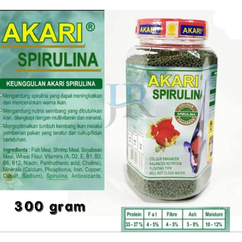 PAKAN PELET MAKANAN IKAN KOKI KOI PENCERAH WARNA AKARI SPIRULINA