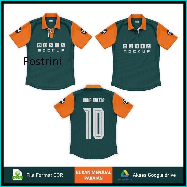 MOCKUP JERSEY KERAH TALI & POLO - COREL DRAW (PRODUK DIGITAL)