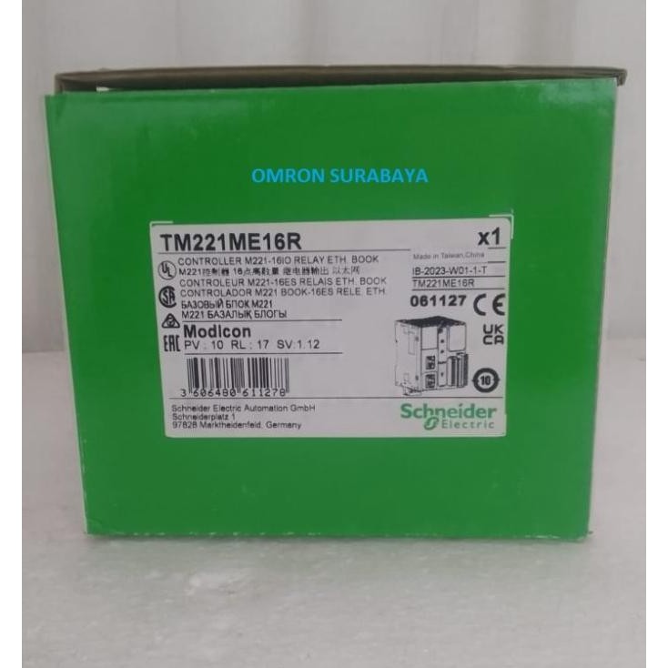 Tm221Me16R Plc Schneider Modicon Original 16Io New Stok
