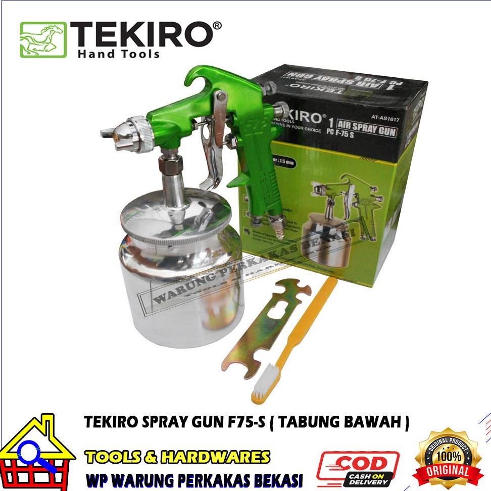 TEKIRO F-75S Air Spray Gun Spet Alat Semprot Cat Tabung Bawah F75 S Nozzle 1.5mm