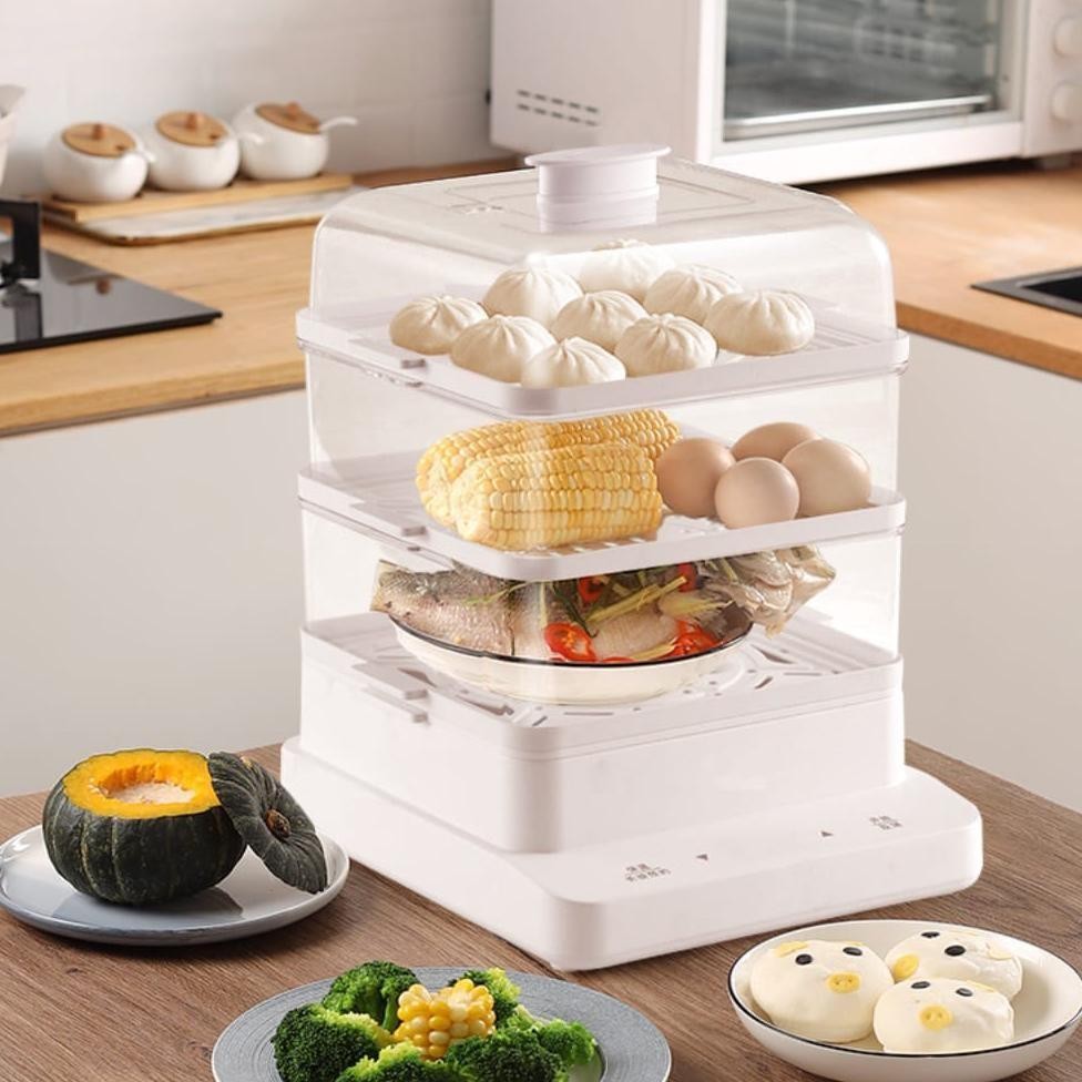 pengukus makanan Serbaguna Steamer Telur Electric 3 Susun Egg Cooker Boiler Alat Rebus Elektrik peng