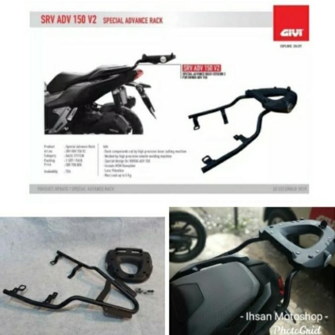 bracket breket box honda Adv150-160 Givi SRV original