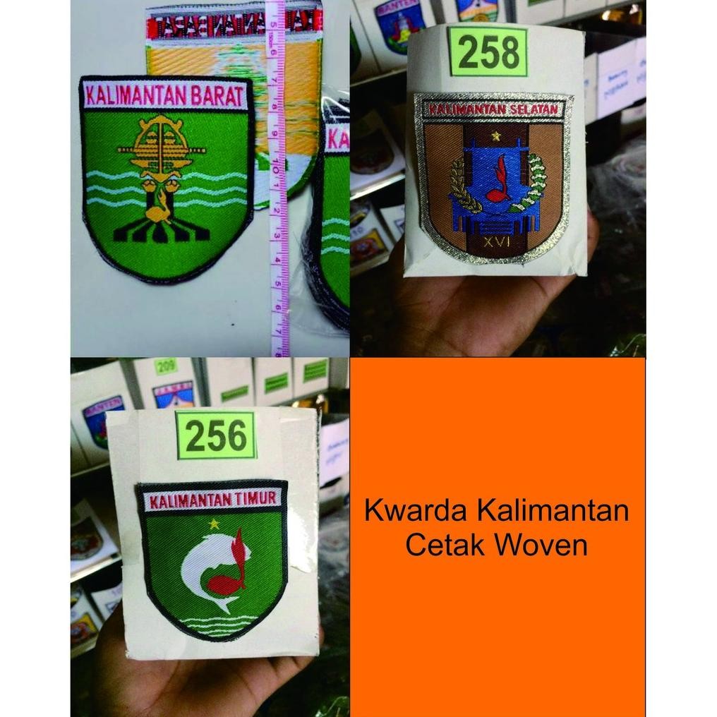Premium Badge Kwarda Kalimantan Bet Pramuka Kwarda Kalimantan Barat Selatan Timur Woven Promo
