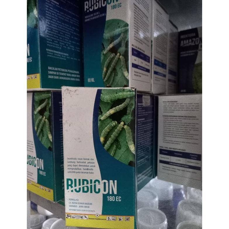 RUBICON 80ML INSEKTISIDA INDOSAKARB+EMAMEKTIN BENZOAT 180EC untuk ULAT TANAMAN