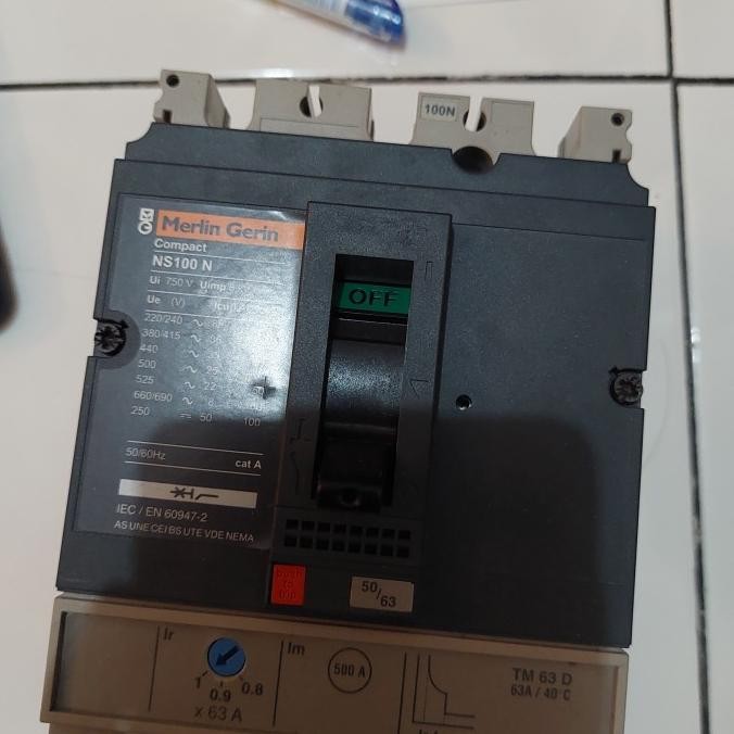 Mccb Ns100N Merlin Gerin 50/63A. New Stok