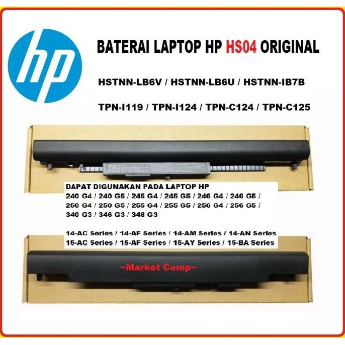 Original Baterai Laptop Hp 14-Am514Tu 14-Am516Tu 14-Am517Tu 14 Af 14Af New Stok