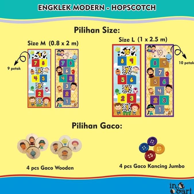 PLAYMAT ENGKLEK MODERN MAINAN EDUKASI ANAK HOPSCOTCH