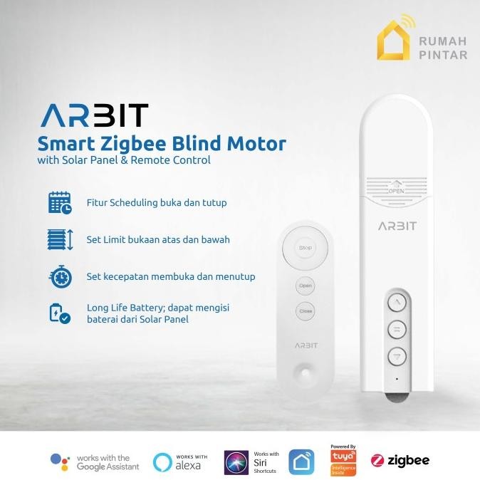 Arbit Smart Zigbee Tirai Blind Motor Tuya New Stok