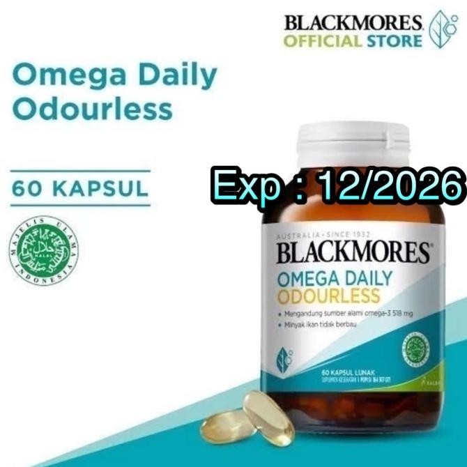 

Blackmores Omega Daily Odourless 60 Tablet Kapsul - Minyak Ikan BPOM