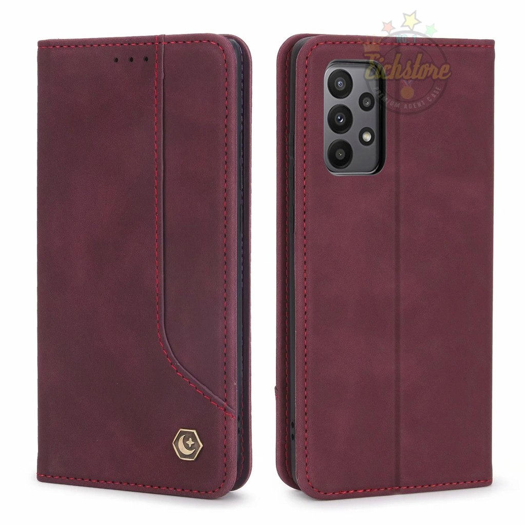 Case Samsung A13 4G Wallet Extra Pocket Premium Full 360 Degree Mewah Casing Flip Cover Auto Lock Ke