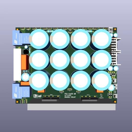 Miliki Pcb Psu 12 Elco Class Ab Double Layer Dimensi 19.7 X 14.8 Cm