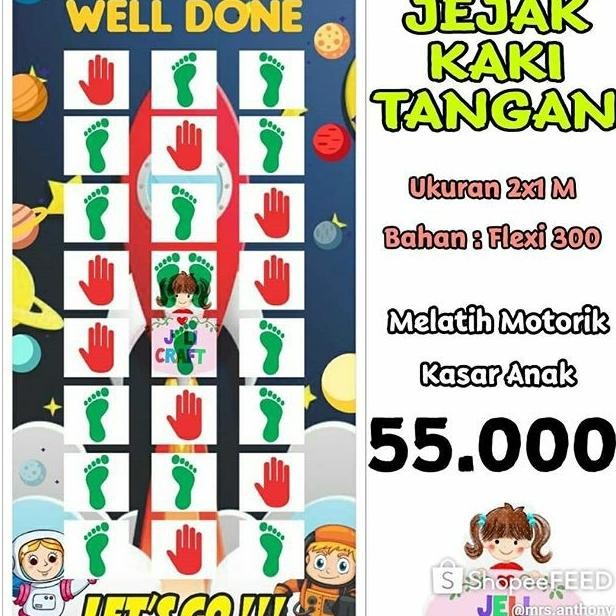 PLAYMAT JEJAK KAKI TANGAN MAINAN MOTORIK ANAK KARPET JEJAK KAKI