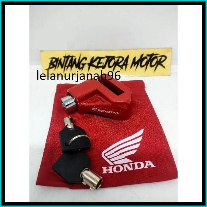 KUNCI GEMBOK HONDA GEMBOK CAKRAM GEMBOK PENGAMAN KENDARAAN MOTOR DISLOCK DISC LOCK ORI AHM SALE