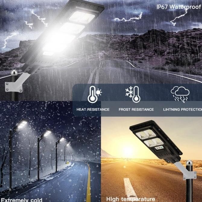 Promo Lampu Tenaga Surya Otomatis Outdoor Tahan Air Lampu Jalan Tenaga Surya