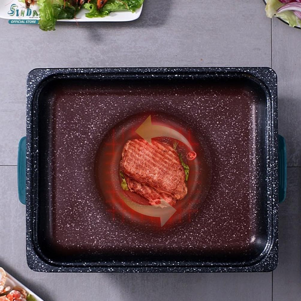 Sinda Pemanggang Multifungsi / BBQ Grill Electrik / Panci BBQ Listrik Portable / Pemanggang Elektrik