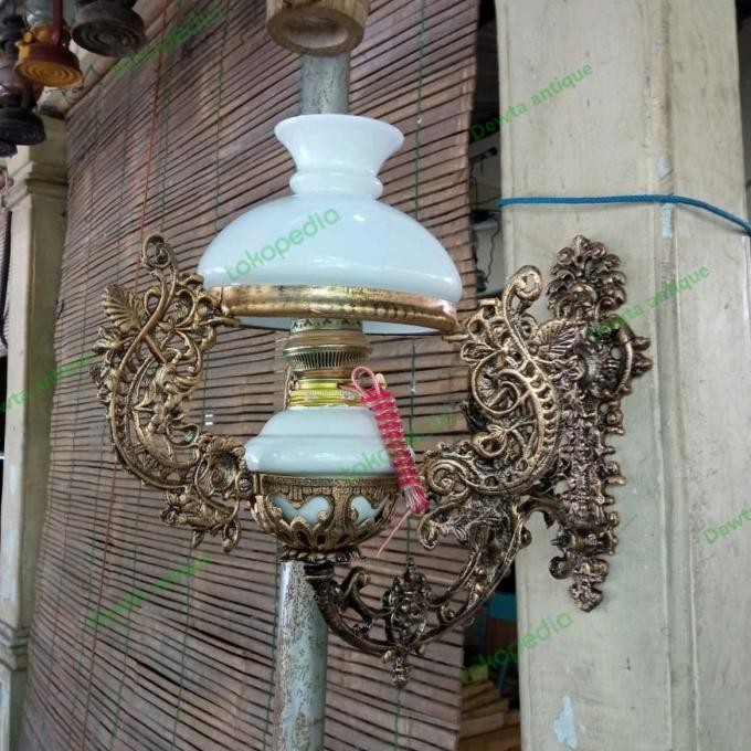 Lampu tempel dinding klasik jawa diameter 18