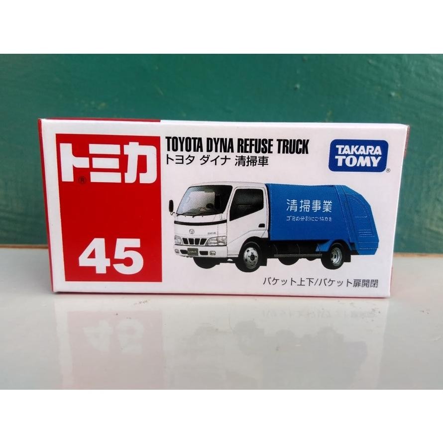 Tomica No 45 Toyota Dyna Refuse truck diecast miniatur mobil mainan harga Murah