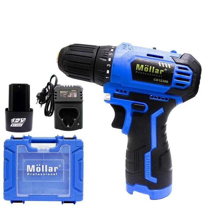 Grosir Mollar Cd12300 Bor Cordless Brushless Drill 12V Impact Drill 10Mm