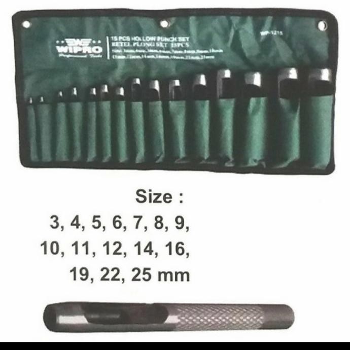 

Hollow Punch / Betel Plong Set 15 Pcs - Wipro Wp1215 Co