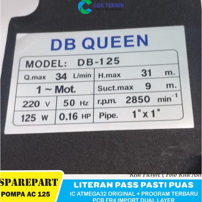 Sale Cgk Teknik - Pompa Ac 125 W Pompa Pom Mini Db Queen Pompa Pertamini