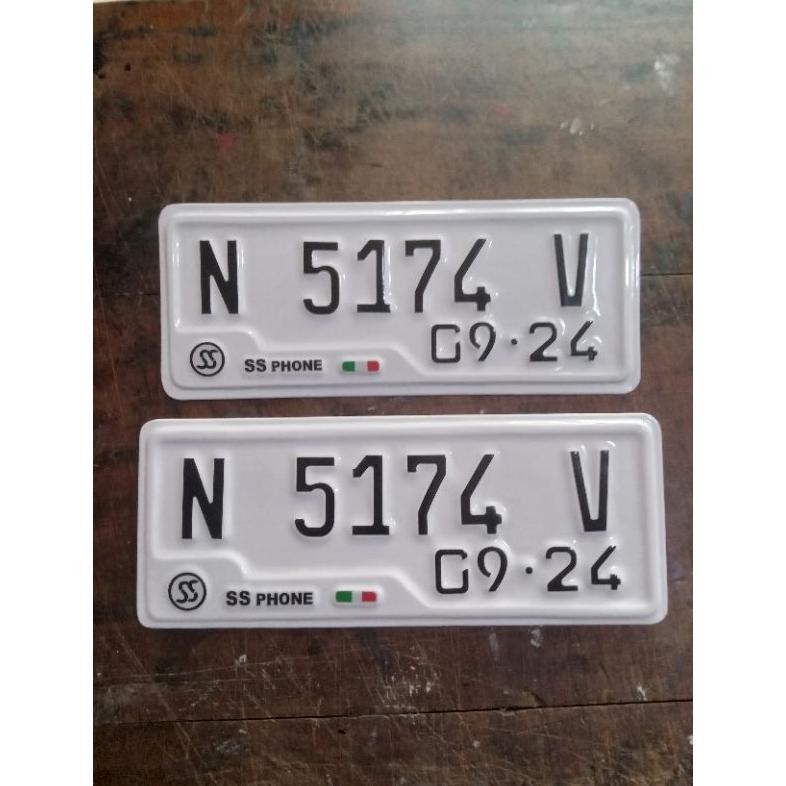 PLAT NOMOR MOTOR VESPA METICK & KLASIK BEBAS CUSTOM/REQUES NAMA