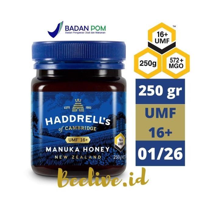 

Madu Haddrells Manuka Honey Umf 16+ Mgo 573+ 250Gr (Umf 15+ Up) Promo