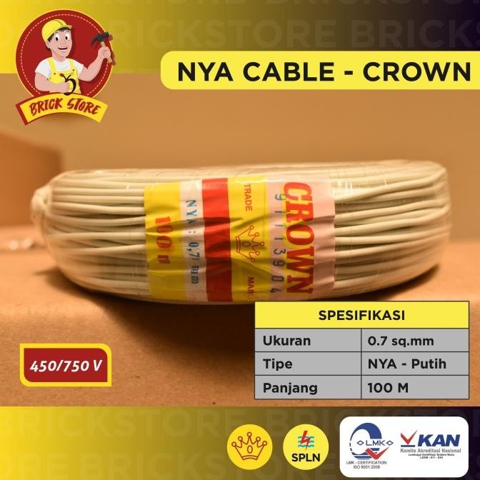 Kabel Listrik Tunggal 1 Jalur 0,7 Mm Nya 0.7 0.7Mm Kecil Dari 0.75 0.9 - Asli