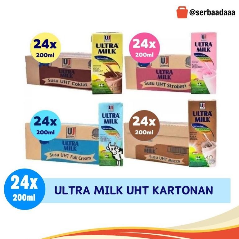 

Spesial/ Susu Ultra Milk 200 Ml 1 Karton Isi 24 Pcs Rasa Colelat | Strawbarry | Fullcream {Terbaru/Terlaris/Tergcor/Kekinian}