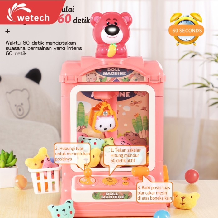 Promo Terbatas Mesin Capit Mini Mainan Claw Game Mainan Mesin Capit Boneka Aman