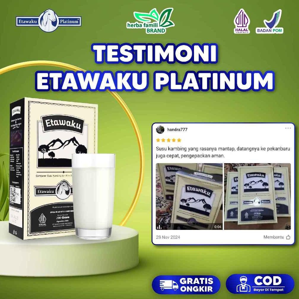 

Spesial/ Etawaku Platinum 3 Box Susu Kambing Etawa Bubuk Murni Rendah Gula Tinggi Kalsium Menjaga Kesehatan {Terbaru/Terlaris/Tergcor/Kekinian}