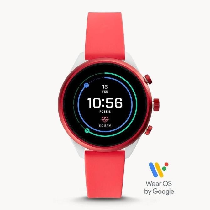 SALE Fossil Smart Watch FTW6027 Sport Red Silicon