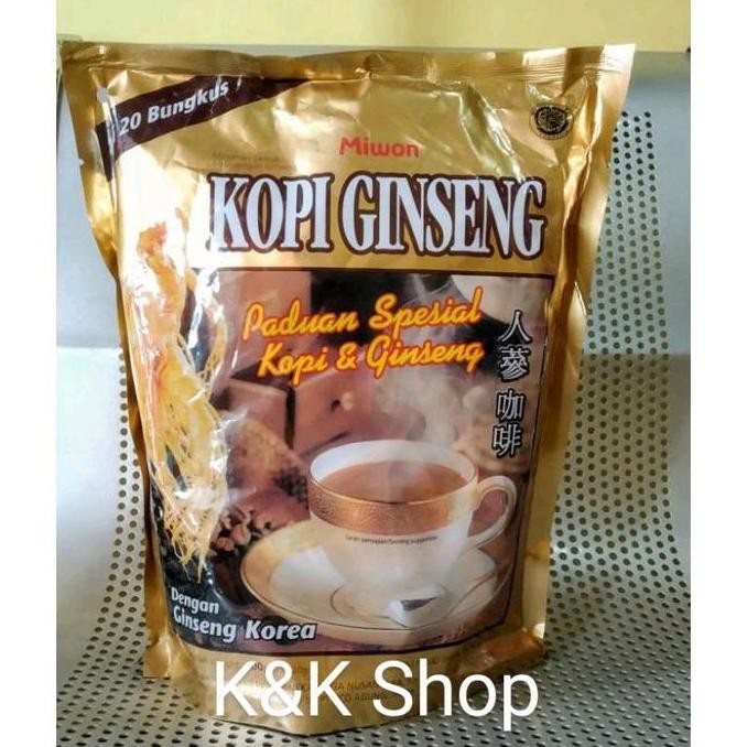 Kopi Ginseng Miwon Mamasuka 1 Pouch (isi -+20sachet) | Gingseng Korea Penambah Stamina COD Alami K&K