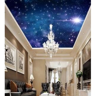 Wallpaper 3D Wallpaper Custom Wallpaper Plafon Langit Malam - Asli