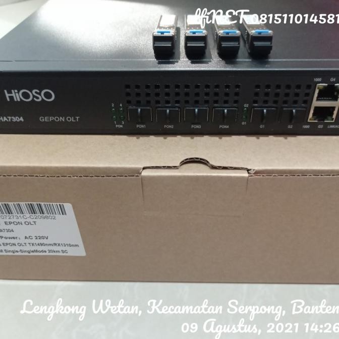 promo HIOSO HA7304 4 PON Port EPON OLT FTTH CATV OLT Fiber Optic 1.25G