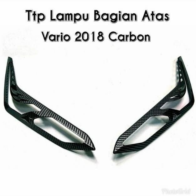 Garnish lampu depan Vario 125 150 new 2018 list lampu sen depan karbon GMA