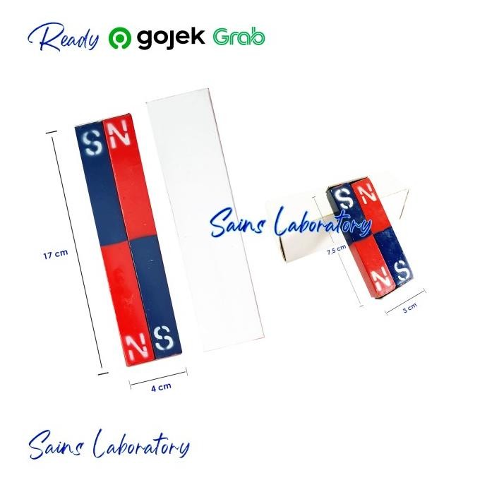 ready  Magnet Batang Panjang Magnet Gaya Tarik Magnet Alnico 1 Set isi 2 Pcs