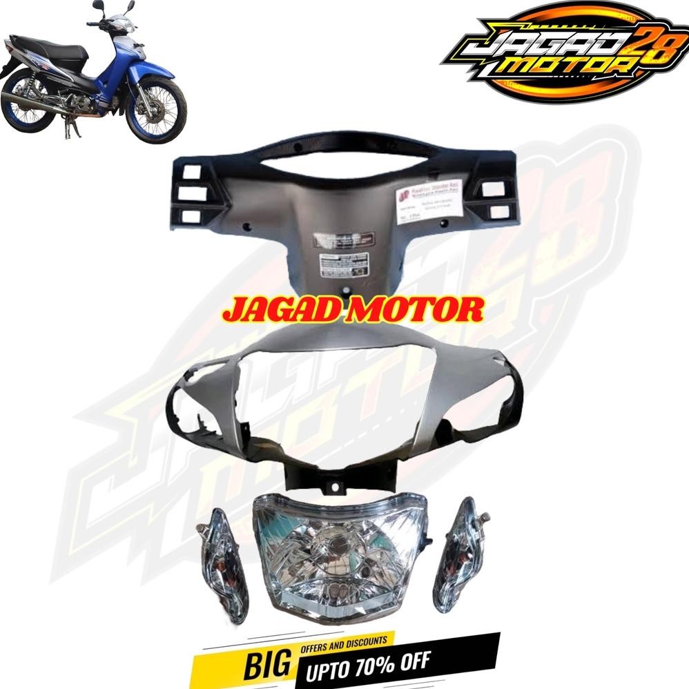 Batok Depan Belakang Supra Fit New Fit X Fit S Silver Set Lampu Depan Dan Sen / Kepala Depan Belakan