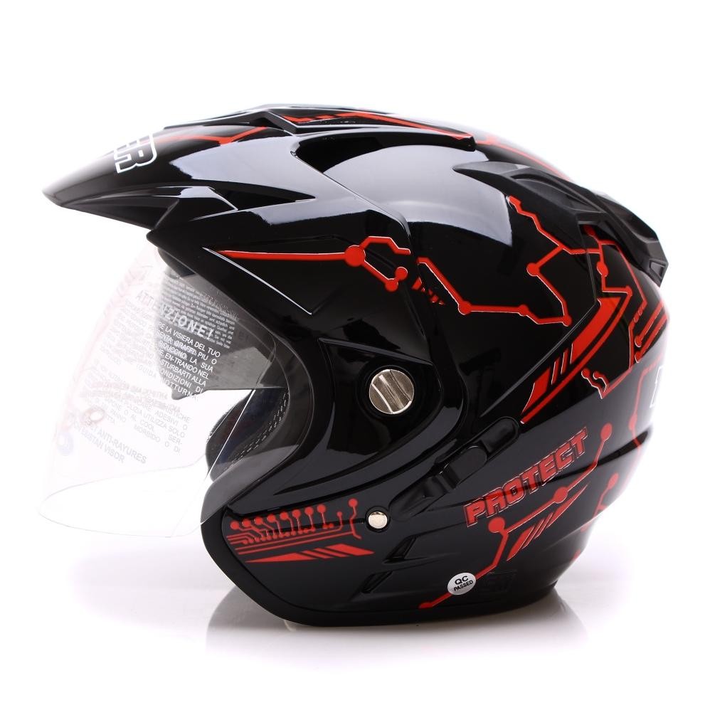 MSR Helm Impressive Protect SNI Double Visor Half Face